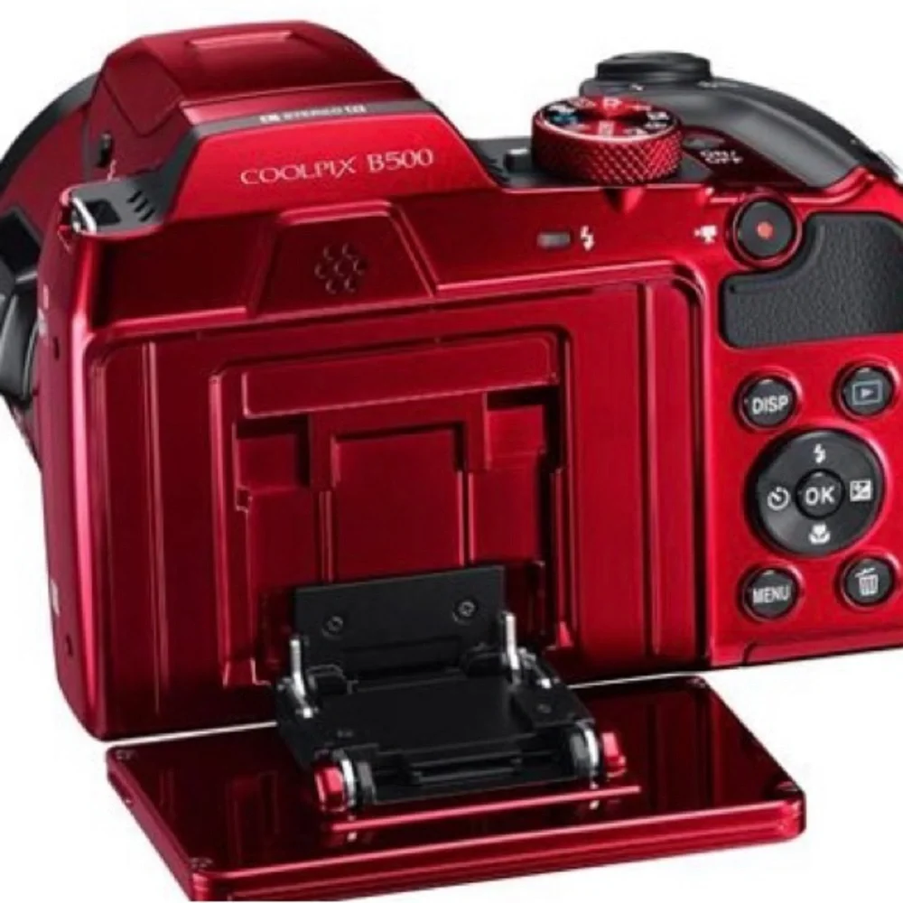Used Nikon Coolpix B500 Digital Point & Shoot Camera, Red E